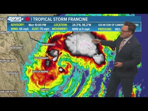 Team Coverage: Tracking Tropical Storm Francine nearing southeast Louisiana. Here's the latest