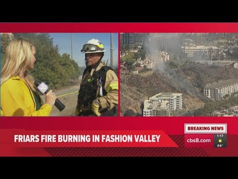 Friars Fire | Update on fire burning near Fashion Valley in San Diego (Jan 21 1:15 p.m.)