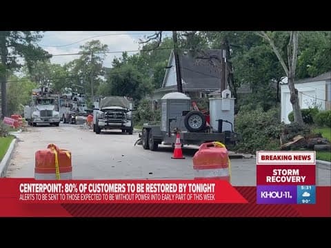 Just under 300K CenterPoint Energy customers still without power after Houston-area storms