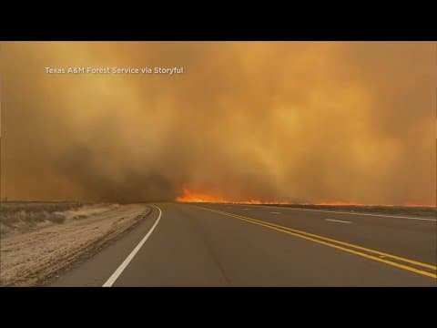 High winds help Texas wildfires spread