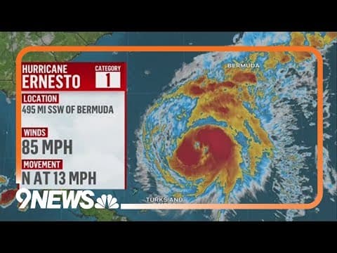 Ernesto heading towards Bermuda
