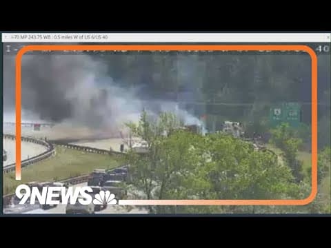 Semi-truck catches fire in Floyd Hill area