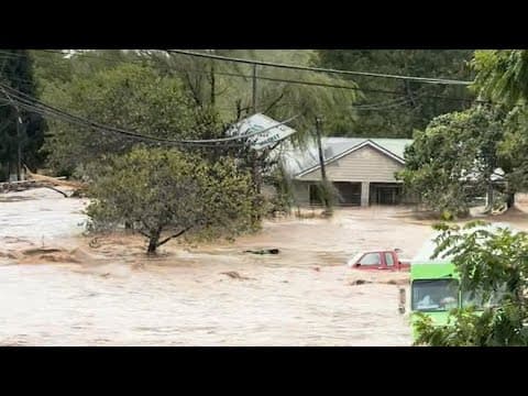 VIDEO: House washed away in North Carolina during Helene flooding