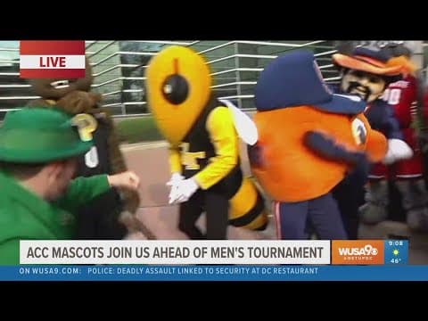 ACC mascots join WUSA9 ahead of men's tournament