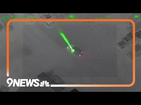 Suspect caught on camera targeting aircraft with laser