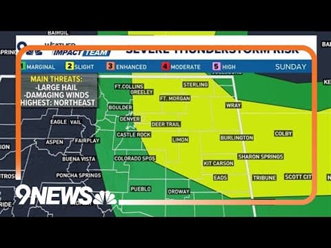 Extended forecast | Stormy Sunday ahead, severe risk highest east of Denver