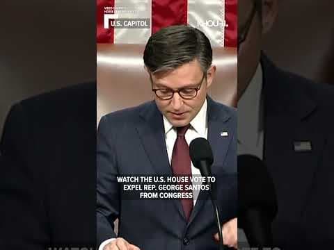 Watch U.S. House vote to expel Rep. George Santos from Congress #shorts