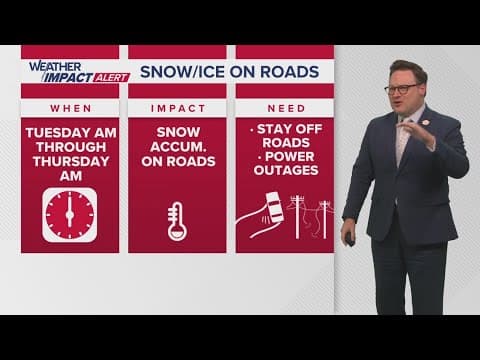 Weather Impact Alert: Winds chills in the teens and heavy snow Tuesday