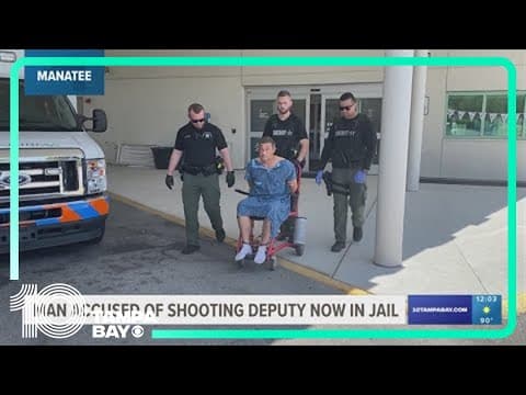 Man accused of shooting deputy after crashing into nursing home booked in jail