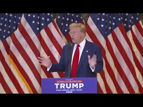Donald Trump speaks after being found guilty on 34 criminal charges