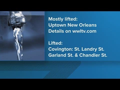 Boil advisory lifted in most areas Uptown