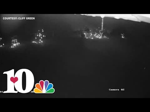 Caught on Camera: Sparks fly after lightning strikes a fence in Athens