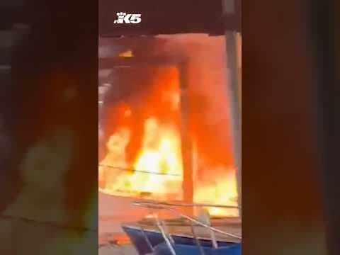 Boat fire spreads to marina on Lake Union