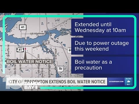 1 more day added to Bradenton boil water notice