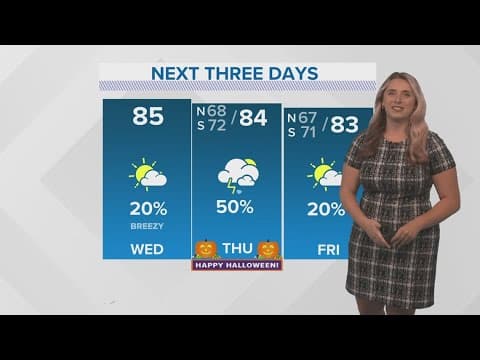 Wednesday 12PM First Weather: What to expect on Halloween