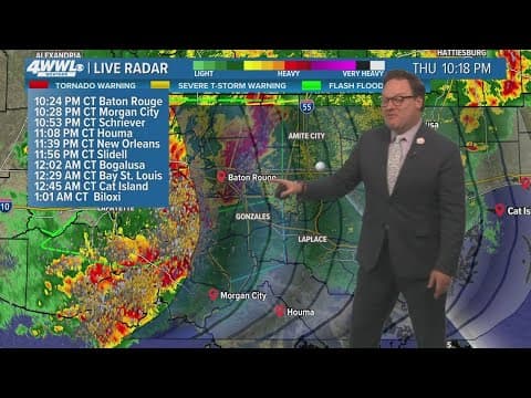 New Orleans Weather: Early Friday storms, more in the evening