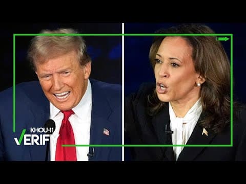 VERIFYING claims from the presidential debate between Kamala Harris and Donald Trump