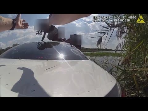 New video shows North Texas family rescued from sinking car