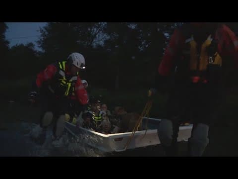 Dozens of Plum Grove residents rescued by boat from flooded homes