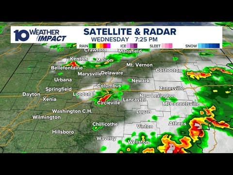 Tracking storms, heavy rain moving through central Ohio