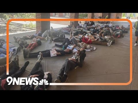 Pro-Palestinian protesters gather at CU Boulder