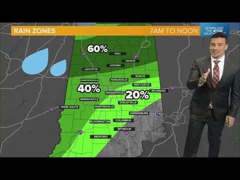 Friday rain zones across Indiana | Incoming cold front Oct 25th