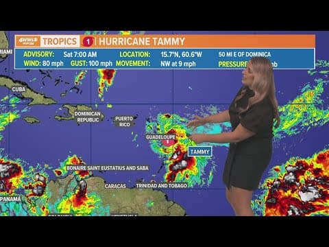 Saturday morning tropical update: Hurricane Tammy impacting parts of Caribbean this weekend