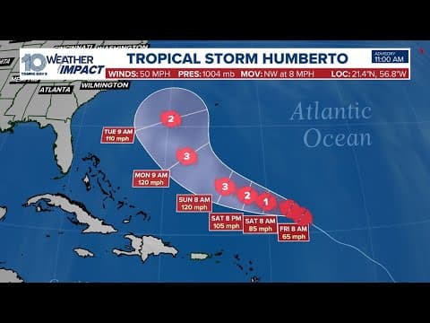 Tracking Tropical Storm Humberto, Invest 94-L