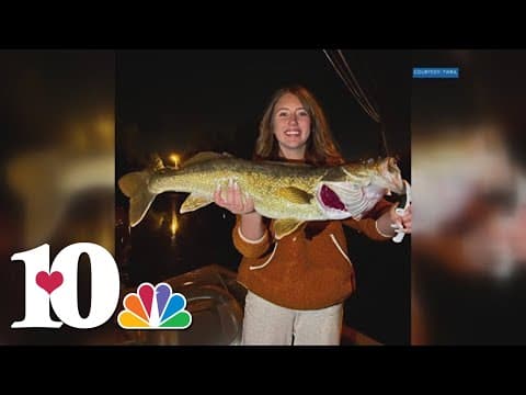 Teen catches huge walleye after junior prom