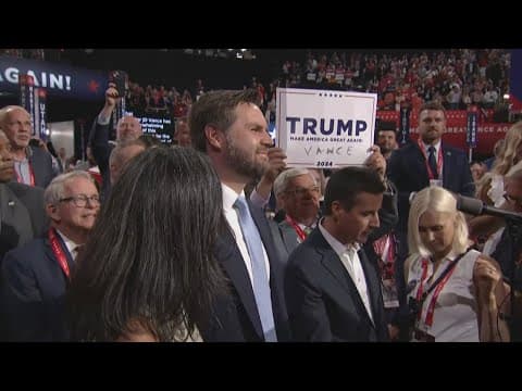 Ohio Sen. JD Vance is formally designated the Republicans' vice presidential nominee