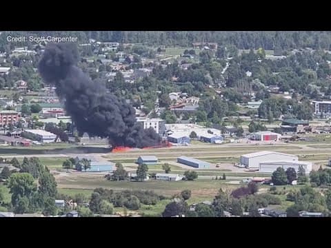 Plane crashes into parked aircraft while landing at Montana airport