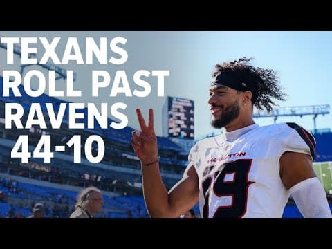 Texans dominate Ravens 44–10 | CJ Stroud, Nick Chubb lead statement win | KHOU 11 Sports Extra