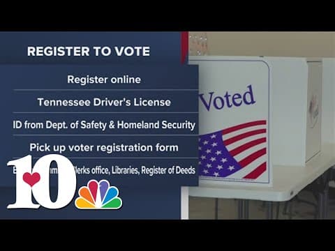Monday is the last day to register to vote in Tennessee before November election