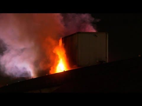HPD update: Driver got stuck under 18-wheeler after swerving to avoid something on North Freeway