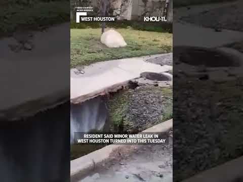 Resident said west Houston water leak was minor...until Tuesday #shorts