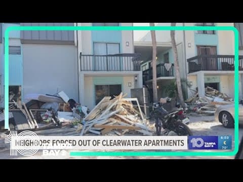 Residents forced out of Clearwater apartments after severe flooding