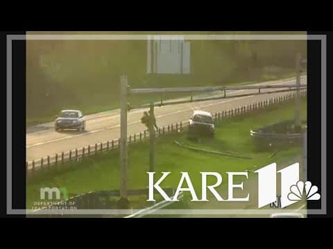 WATCH: Semi destroys SUV on shoulder of I-94 near Albertville