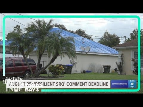 'Resilient SRQ' comment deadline is Aug. 25