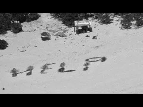 Castaways rescued thanks to 'Help' sign