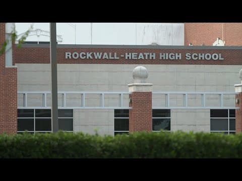 Community members react after 'antisemitic' flags were hung outside North Texas high school