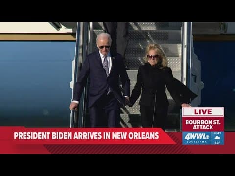 President Biden arrives in New Orleans