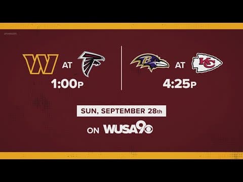Commanders, Ravens on WUSA9 this Sunday