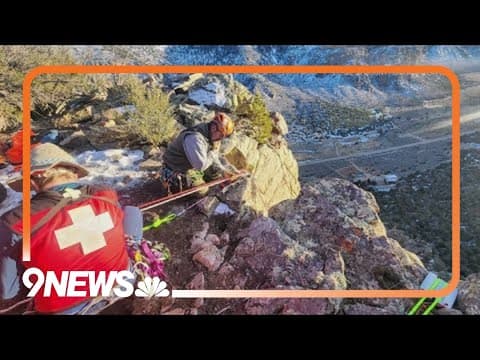 Climber rescued after falling more than 120 feet