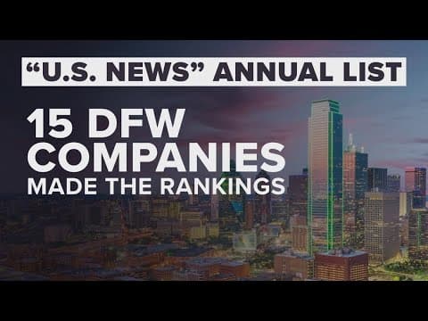 15 DFW companies named among U.S. News & World Report's new best places to work rankings