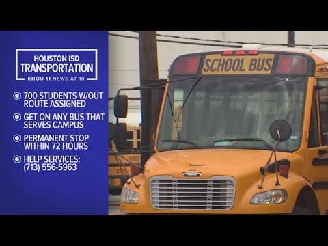 HISD says hundreds of students don't have assigned bus routes, stops