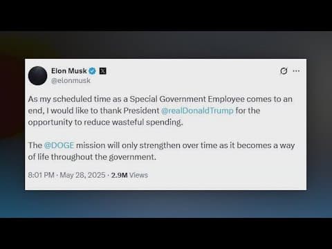 Elon Musk is leaving the Trump administration after criticizing president's 'big beautiful bill'