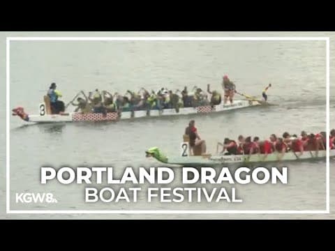 Dozens of teams compete in Portland Dragon Boat Festival