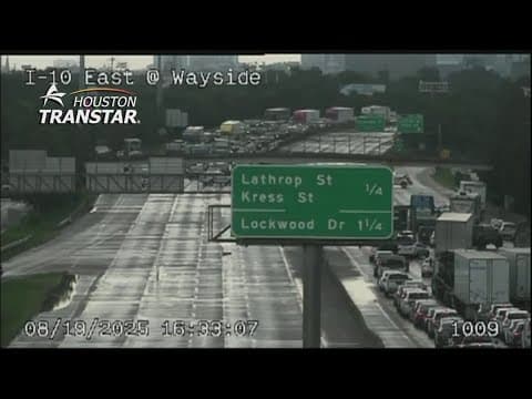 I-10 East is shut down in both directions at Lathrop due to wreck