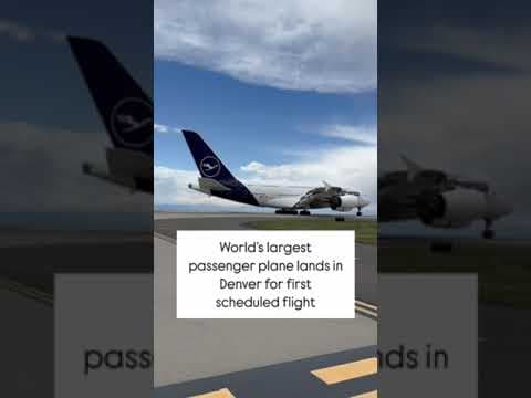 World’s largest passenger plane lands in Denver