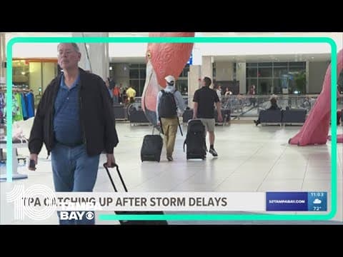 Tampa International Airport sees more than 350 delays due to Thursday's storms